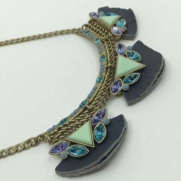 Silpada Posy Fringe Brass Crystal Necklace NWT - Picture 9 of 15